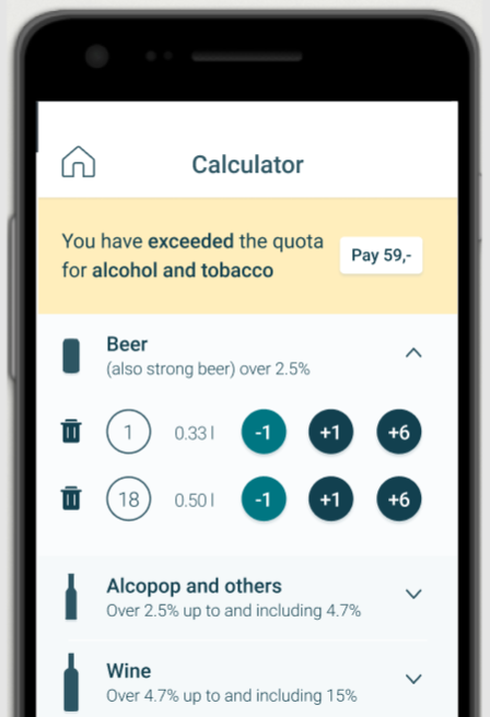 Quota calculator over the quota